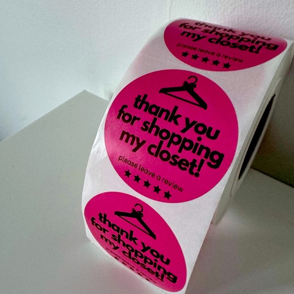 Thank you for shopping my closet , please leave a review sticker label new - Picture 8 of 11